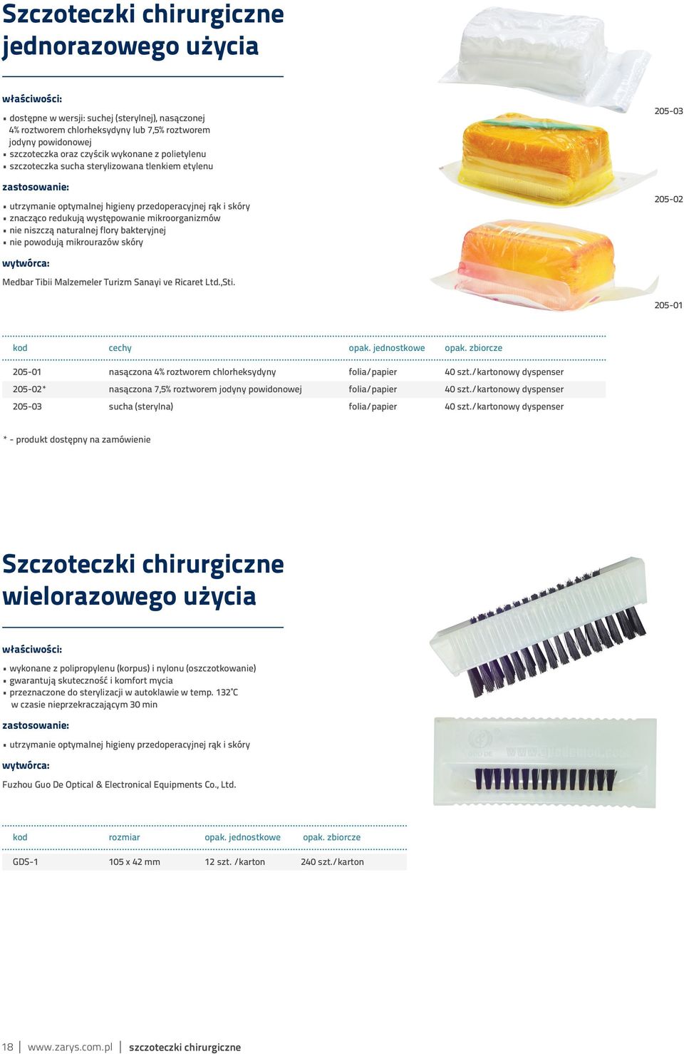 bakteryjnej nie powodują mikrourazów skóry 205-03 205-02 Medbar Tibii Malzemeler Turizm Sanayi ve Ricaret Ltd.,Sti. 205-01 kod cechy opak. jednostkowe opak.