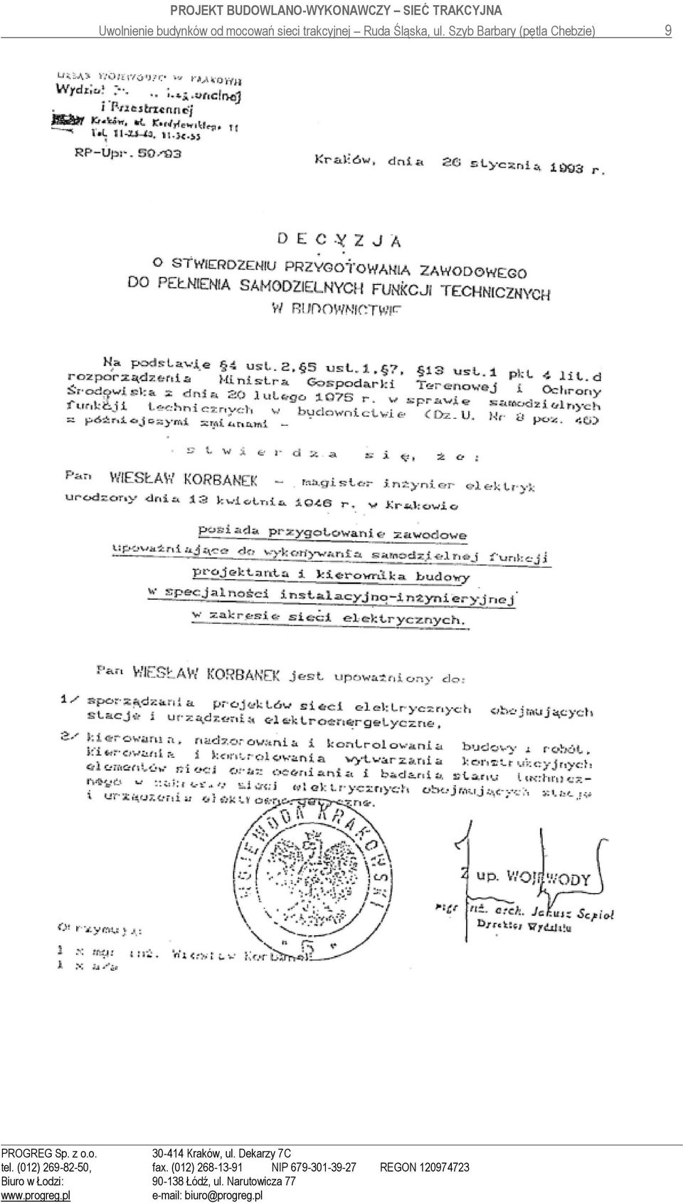 z o.o. 30-414 Kraków, ul. Dekarzy 7C tel. (012) 269-82-50, fax.