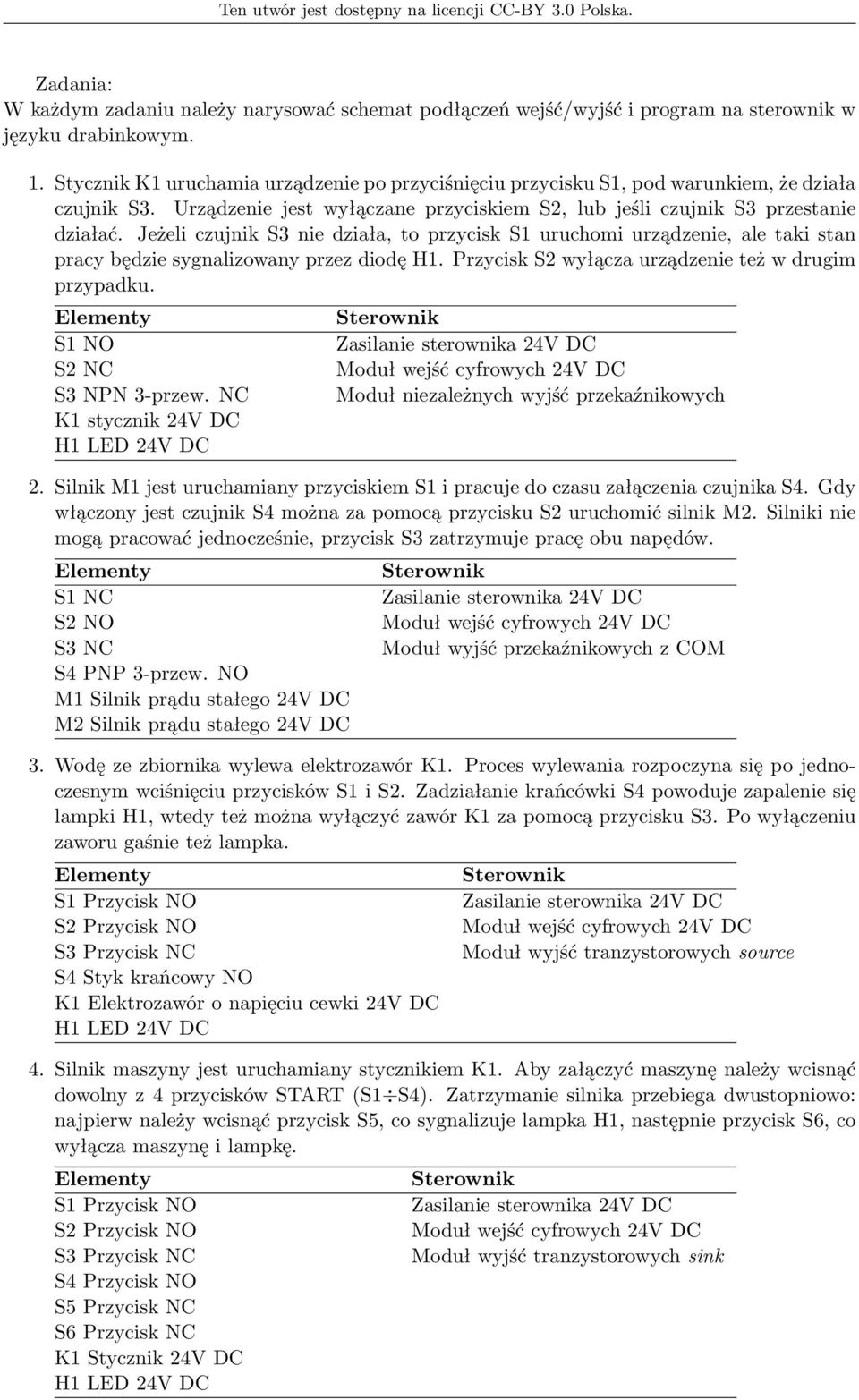 Jeżeli czujnik S3 nie działa, to przycisk S1 uruchomi urządzenie, ale taki stan pracy będzie sygnalizowany przez diodę H1. Przycisk S2 wyłącza urządzenie też w drugim przypadku.