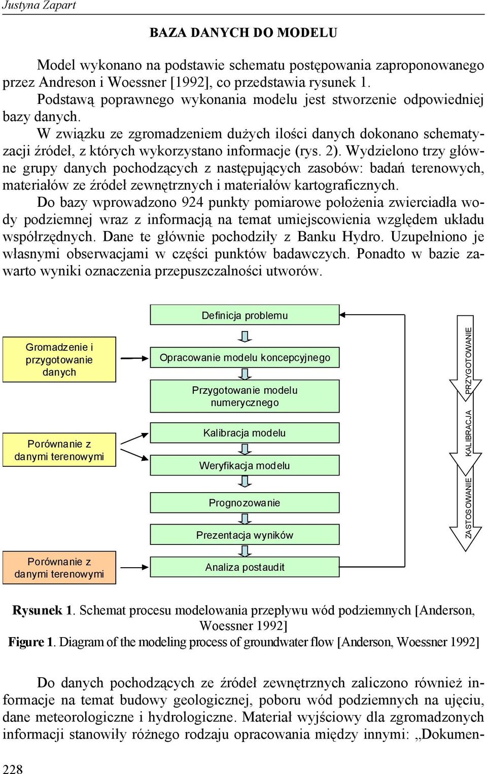 2). Wydzielono trzy główne grupy danych pochodzących z następujących zasobów: badań terenowych, materiałów ze źródeł zewnętrznych i materiałów kartograficznych.