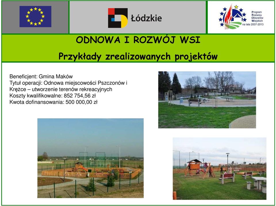 miejscowości Pszczonów i Krężce utworzenie terenów