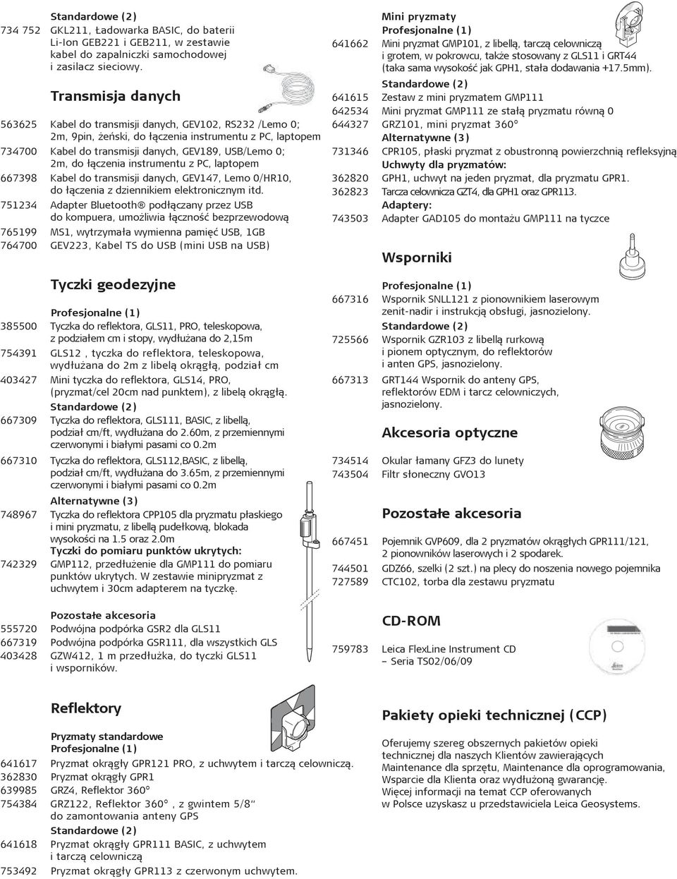 ³¹czenia instrumentu z PC, laptopem 667398 Kabel do transmisji danych, GEV147, Lemo 0/HR10, do ³¹czenia z dziennikiem elektronicznym itd.