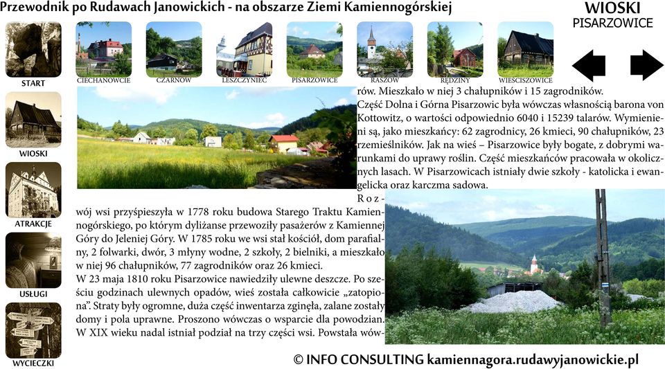 Wymienieni są, jako mieszkańcy: 62 zagrodnicy, 26 kmieci, 90 chałupników, 23 rzemieślników. Jak na wieś Pisarzowice były bogate, z dobrymi warunkami do uprawy roślin.