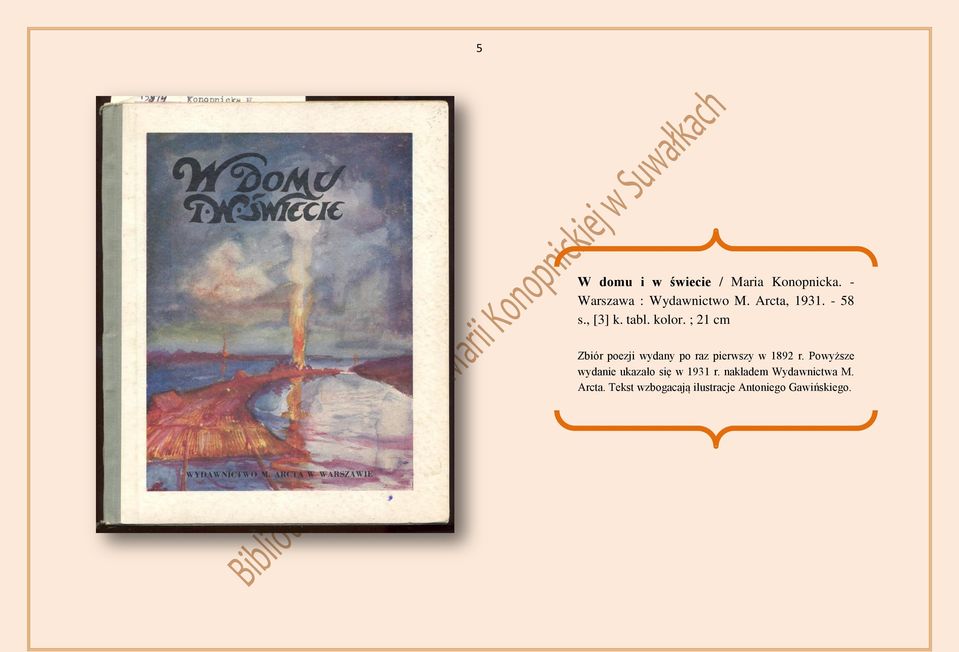 ; 21 cm Zbiór poezji wydany po raz pierwszy w 1892 r.