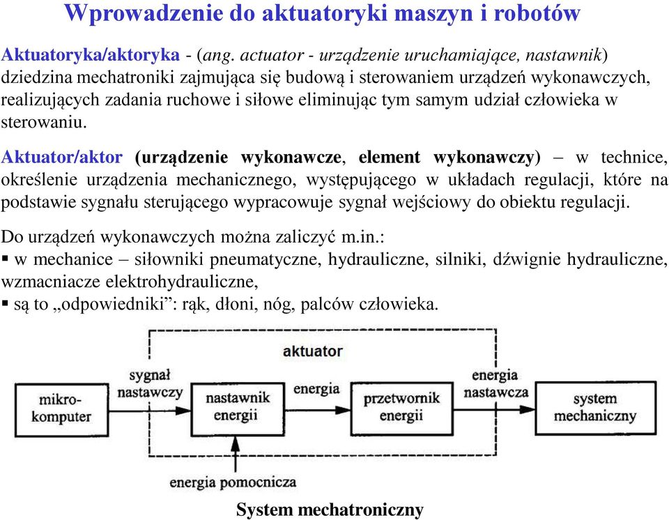 udział człowieka w sterowaniu.