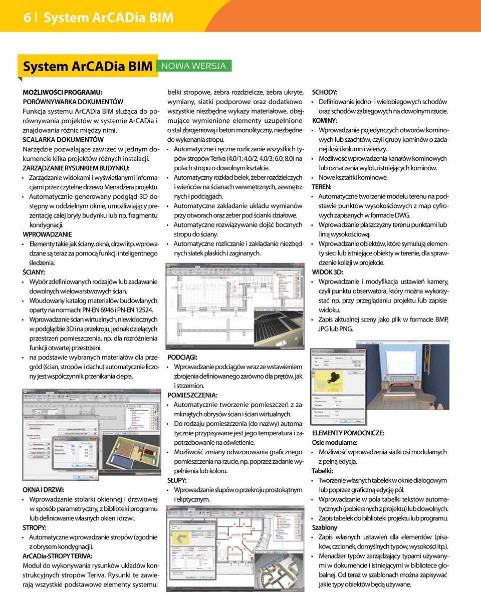 ZARZĄDZANIE RYSUNKIEM BUDYNKU: Zarządzanie widokami i wyświetlanymi informacjami przez czytelne drzewo Menadżera projektu.