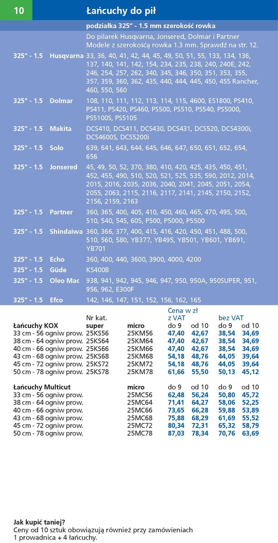 362, 435, 440, 444, 445, 450, 455 Rancher, 460, 550, 560 325" - 1.