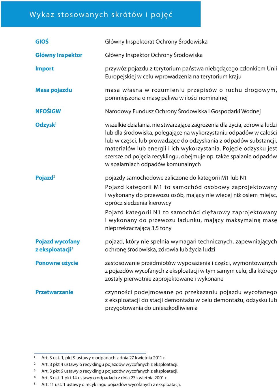 o ruchu drogowym, pomniejszona o masę paliwa w ilości nominalnej Narodowy Fundusz Ochrony Środowiska i Gospodarki Wodnej wszelkie działania, nie stwarzające zagrożenia dla życia, zdrowia ludzi lub