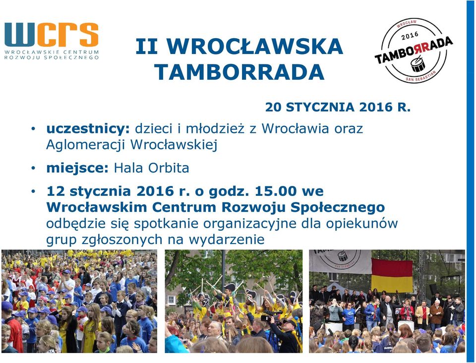 12 stycznia 2016 r. o godz. 15.