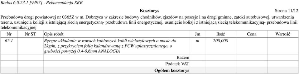 2kg/m, z przykryciem folią kalandrowaną z PCW uplastycznionego, o