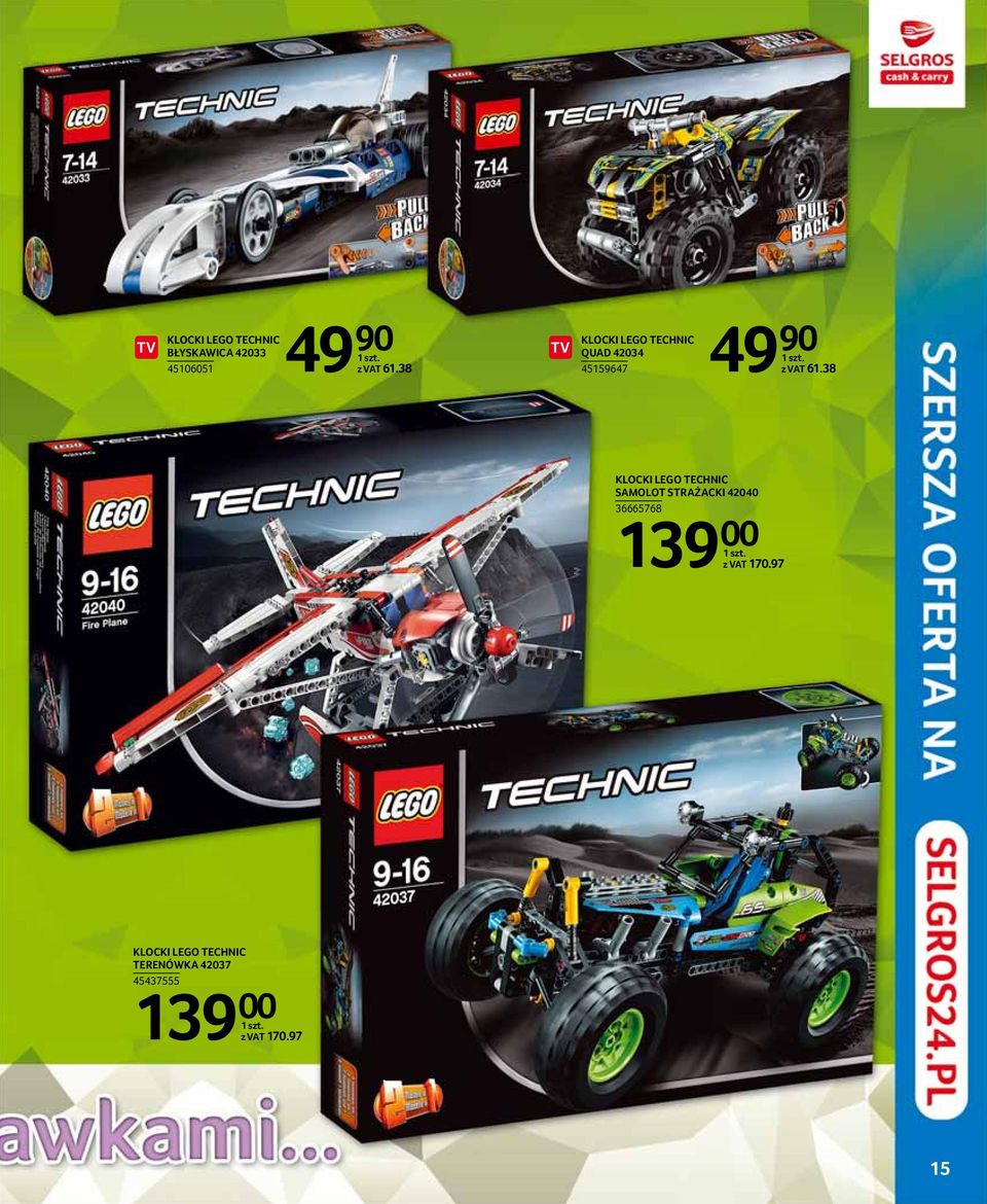 TECHNIC SAMOLOT STRAŻACKI 42040 36665768 139 00 z VAT 170.