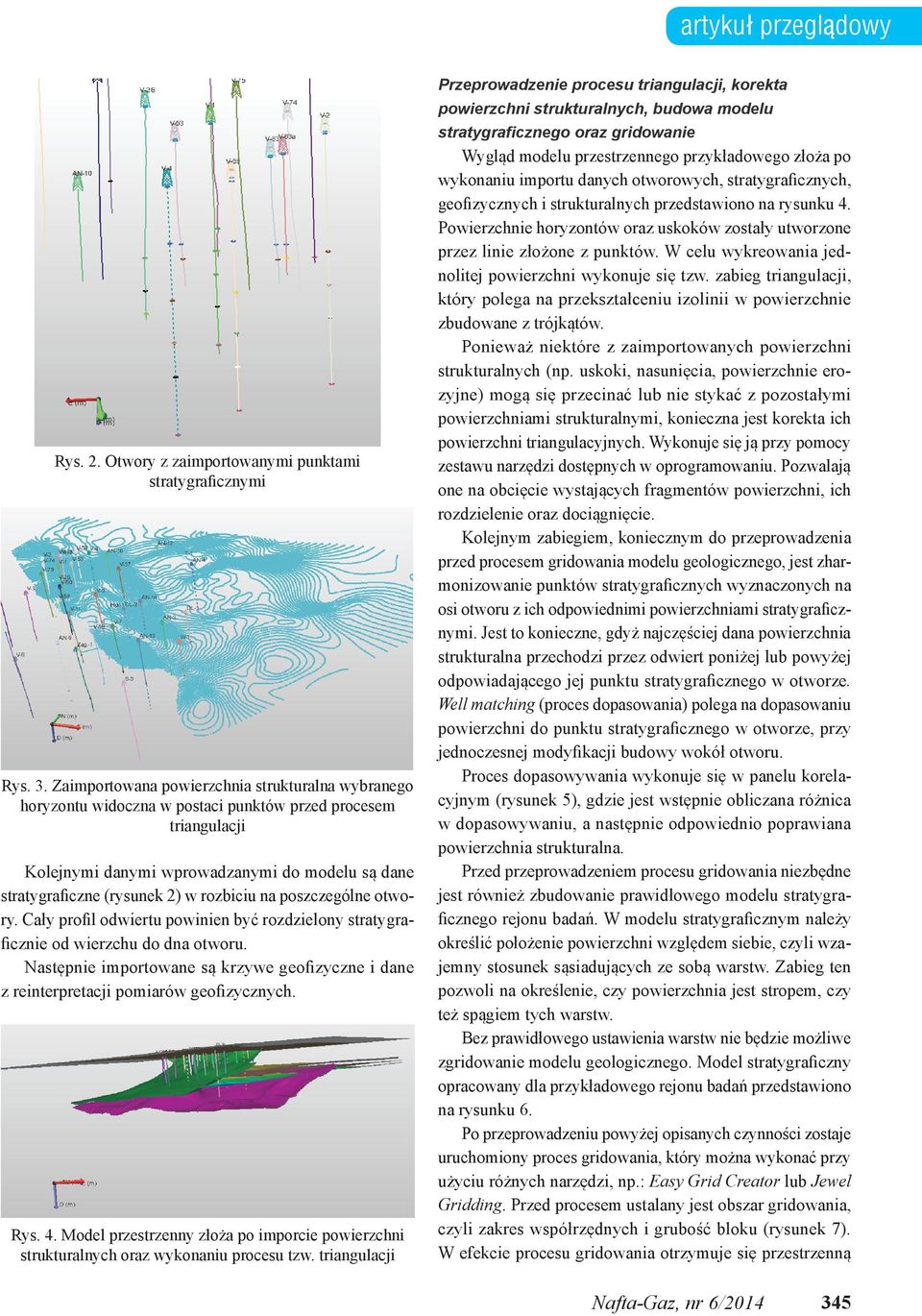 rozbiciu na poszczególne otwory. Cały profil odwiertu powinien być rozdzielony stratygraficznie od wierzchu do dna otworu.