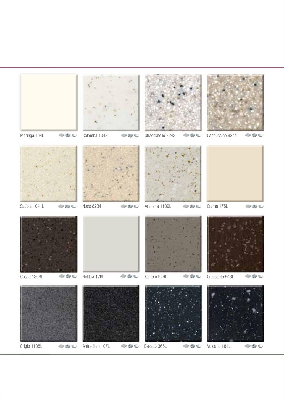 Crema 175L Cocco 1368L Nebbia 176L Cenere 949L