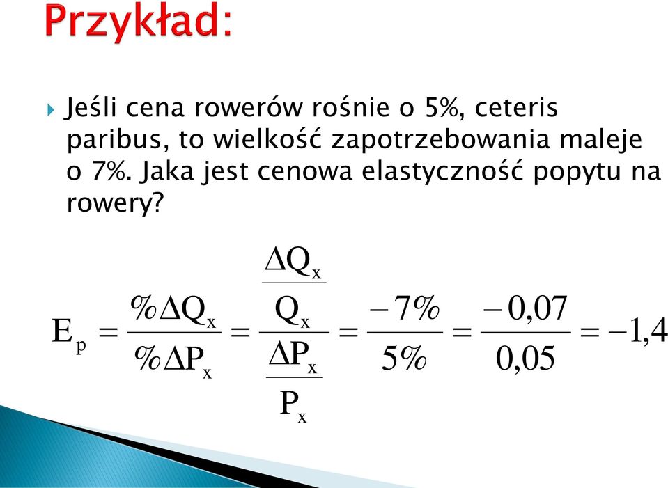 7%. Jaka jest cenowa elastyczność popytu na