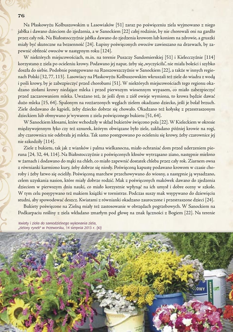 Łupiny poświęconych owoców zawieszano na drzewach, by zapewnić obfitość owoców w następnym roku [124]. W niektórych miejscowościach, m.in. na terenie Puszczy Sandomierskiej [51] i Kielecczyźnie [114] korzystano z ziela po ocieleniu krowy.