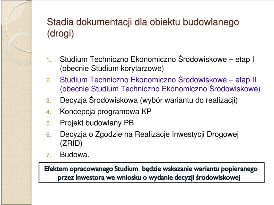 Studium Techniczno Ekonomiczno Środowiskowe etap II (obecnie Studium Techniczno Ekonomiczno Środowiskowe)