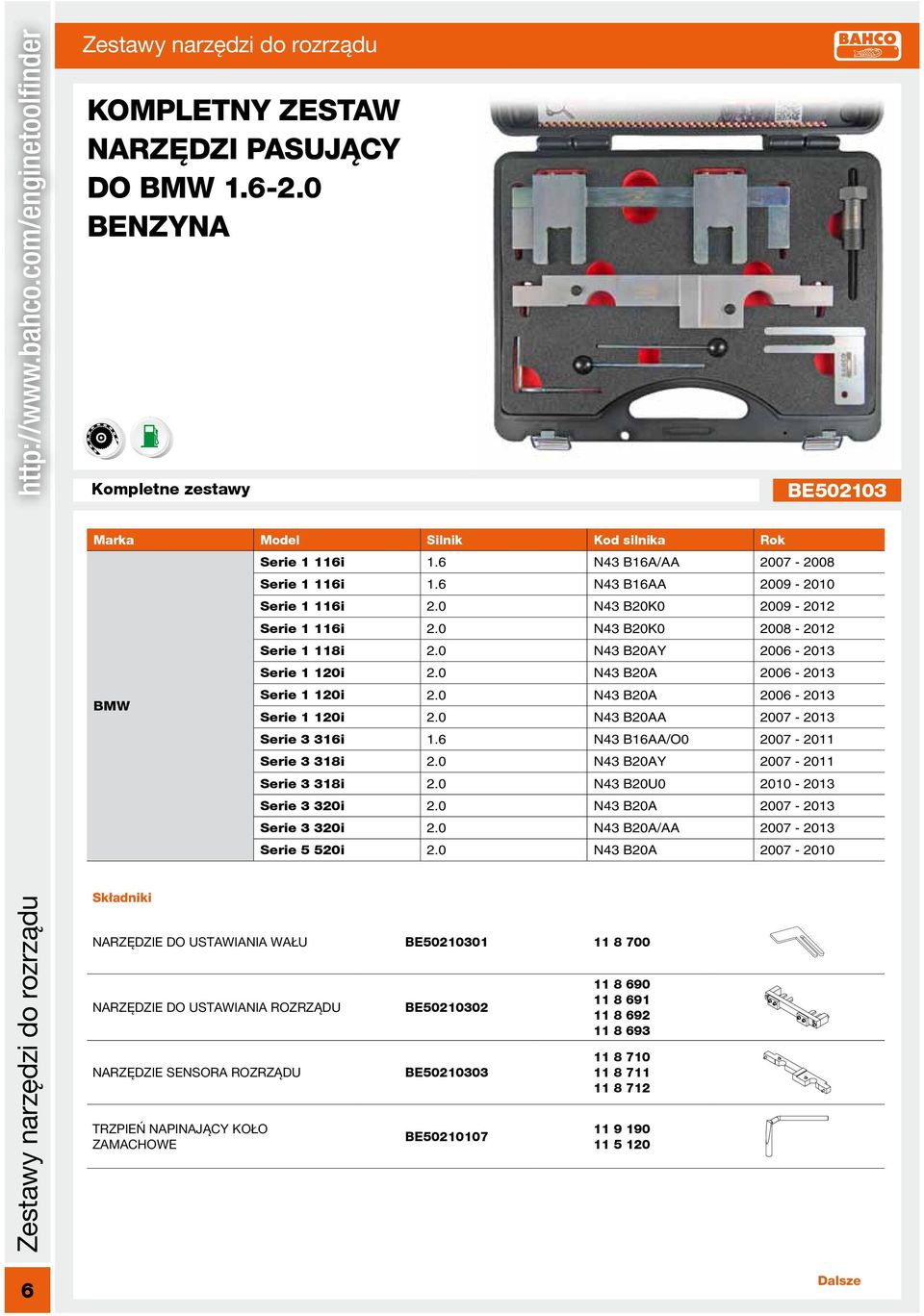 0 N43 B20AA 2007-2013 Serie 3 316i 1.6 N43 B16AA/O0 2007-2011 Serie 3 318i 2.0 N43 B20AY 2007-2011 Serie 3 318i 2.0 N43 B20U0 2010-2013 Serie 3 320i 2.0 N43 B20A 2007-2013 Serie 3 320i 2.