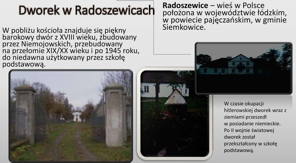 Radoszewice wieś w Polsce położona w województwie łódzkim, w powiecie pajęczańskim, w gminie Siemkowice.