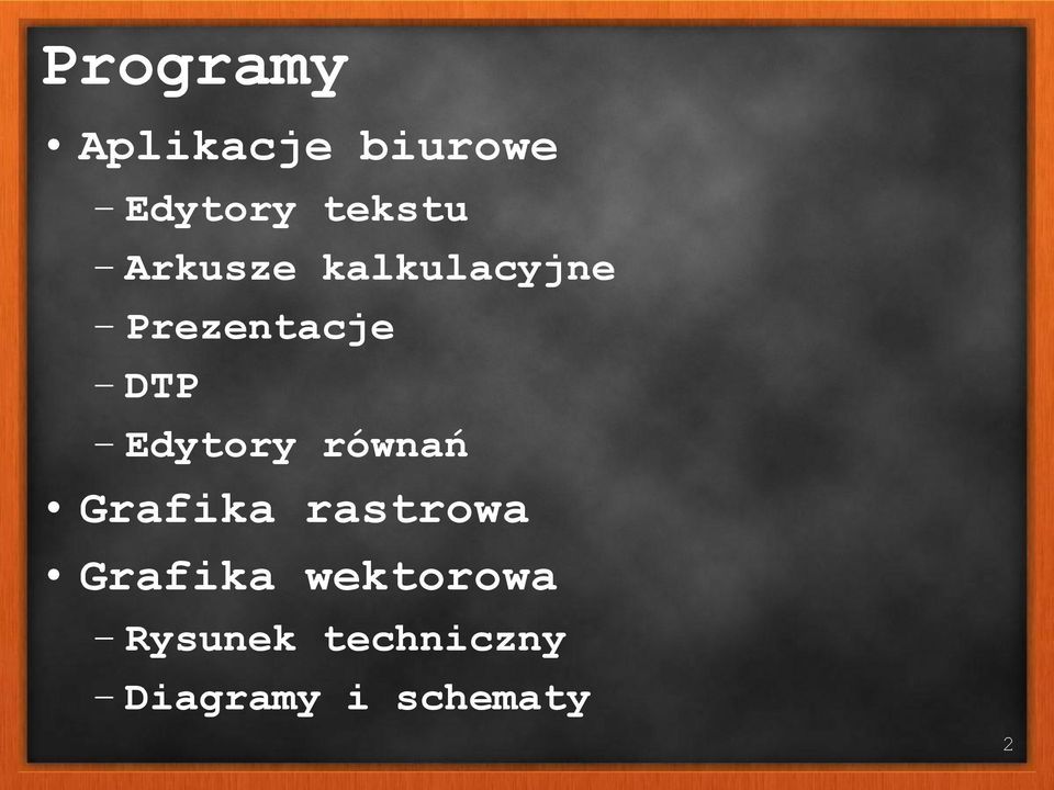 Edytory równań Grafika rastrowa Grafika