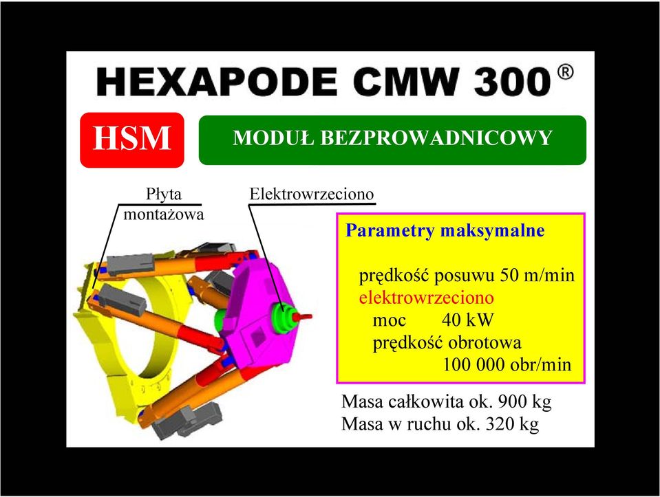 posuwu 5 m/min elektrowrzeciono moc 4 kw prędkość