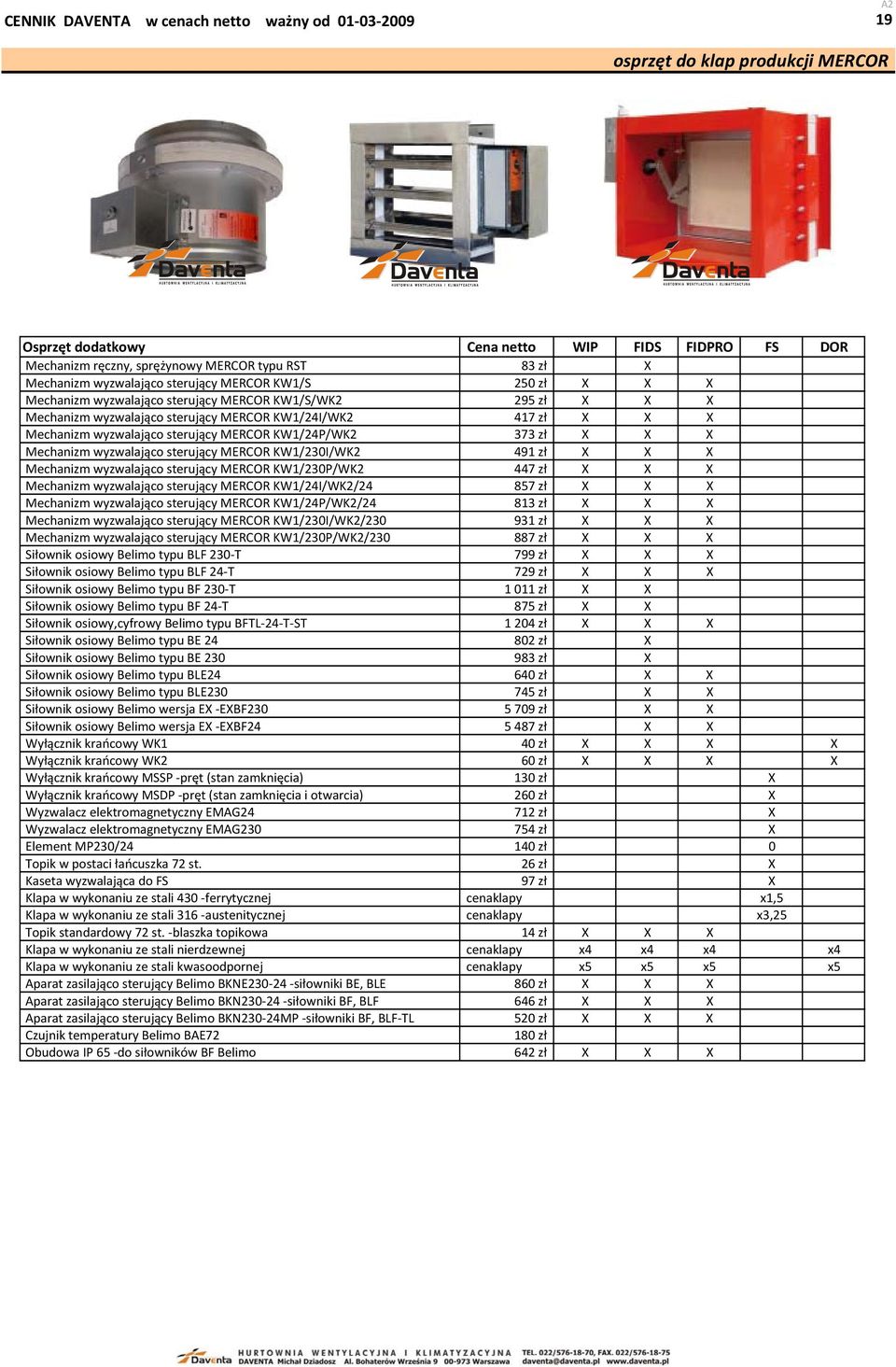 wyzwalająco sterujący MERCOR KW1/24P/WK2 373 zł X X X Mechanizm wyzwalająco sterujący MERCOR KW1/230I/WK2 491 zł X X X Mechanizm wyzwalająco sterujący MERCOR KW1/230P/WK2 447 zł X X X Mechanizm