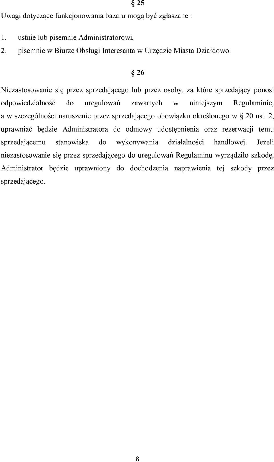 przez sprzedającego obowiązku określonego w 20 ust.