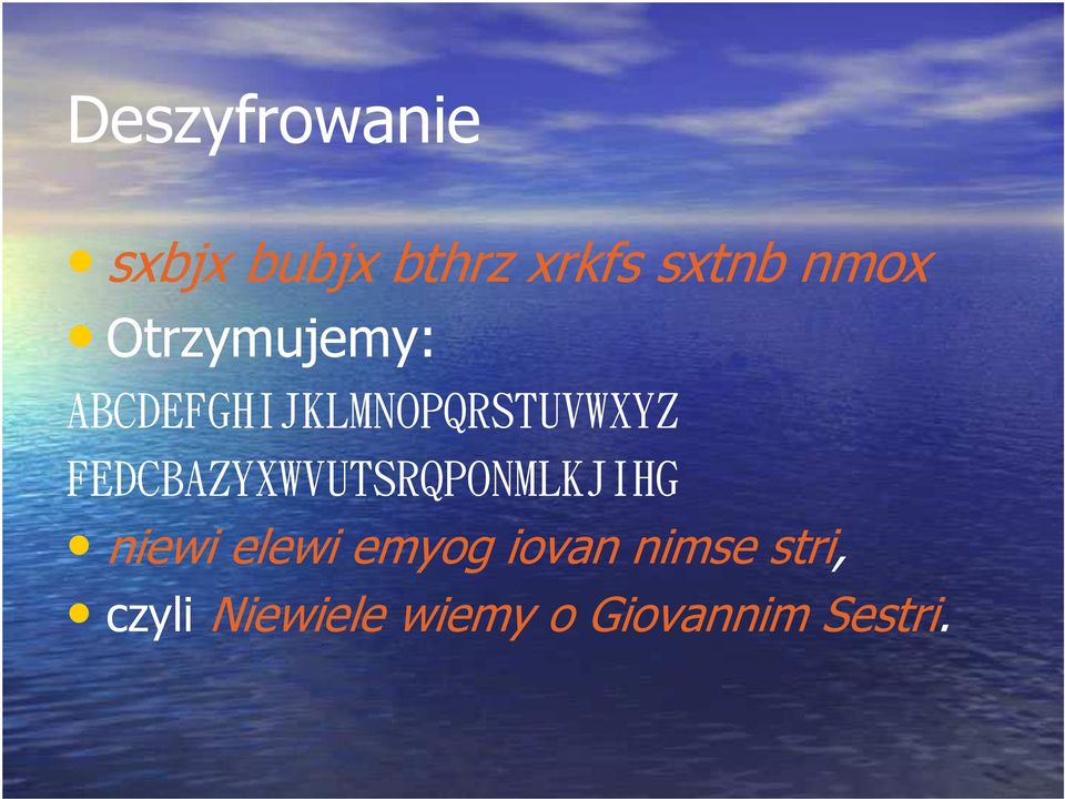 FEDCBAZYXWVUTSRQPONMLKJIHG niewi elewi emyog