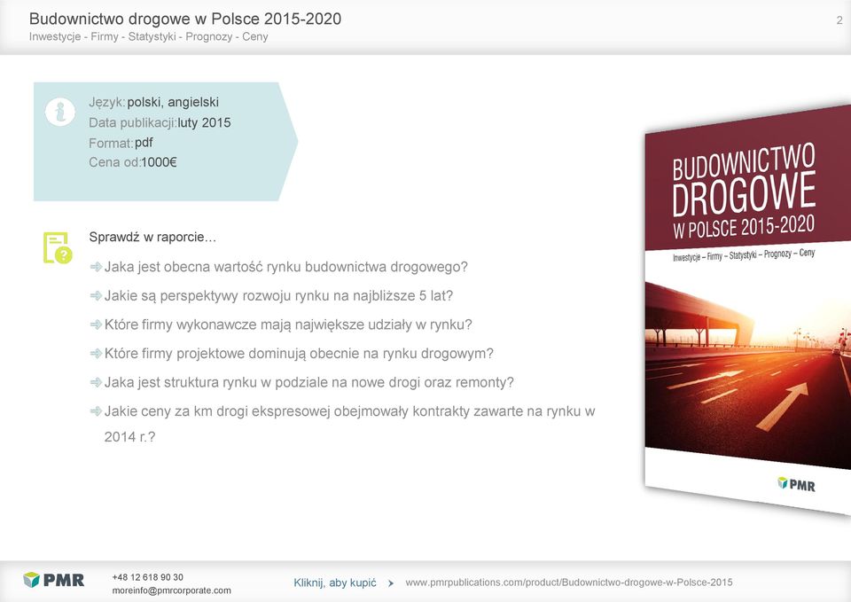 Które firmy projektowe dominują obecnie na rynku drogowym? Jaka jest struktura rynku w podziale na nowe drogi oraz remonty?