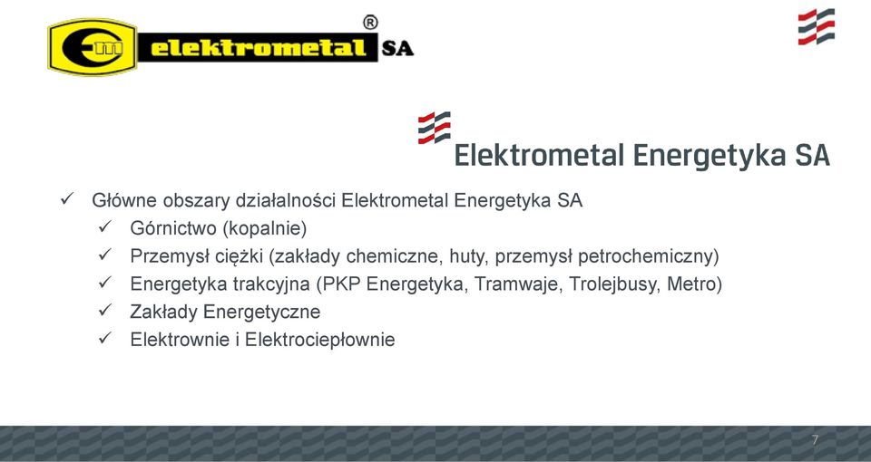 petrochemiczny) Energetyka trakcyjna (PKP Energetyka, Tramwaje,