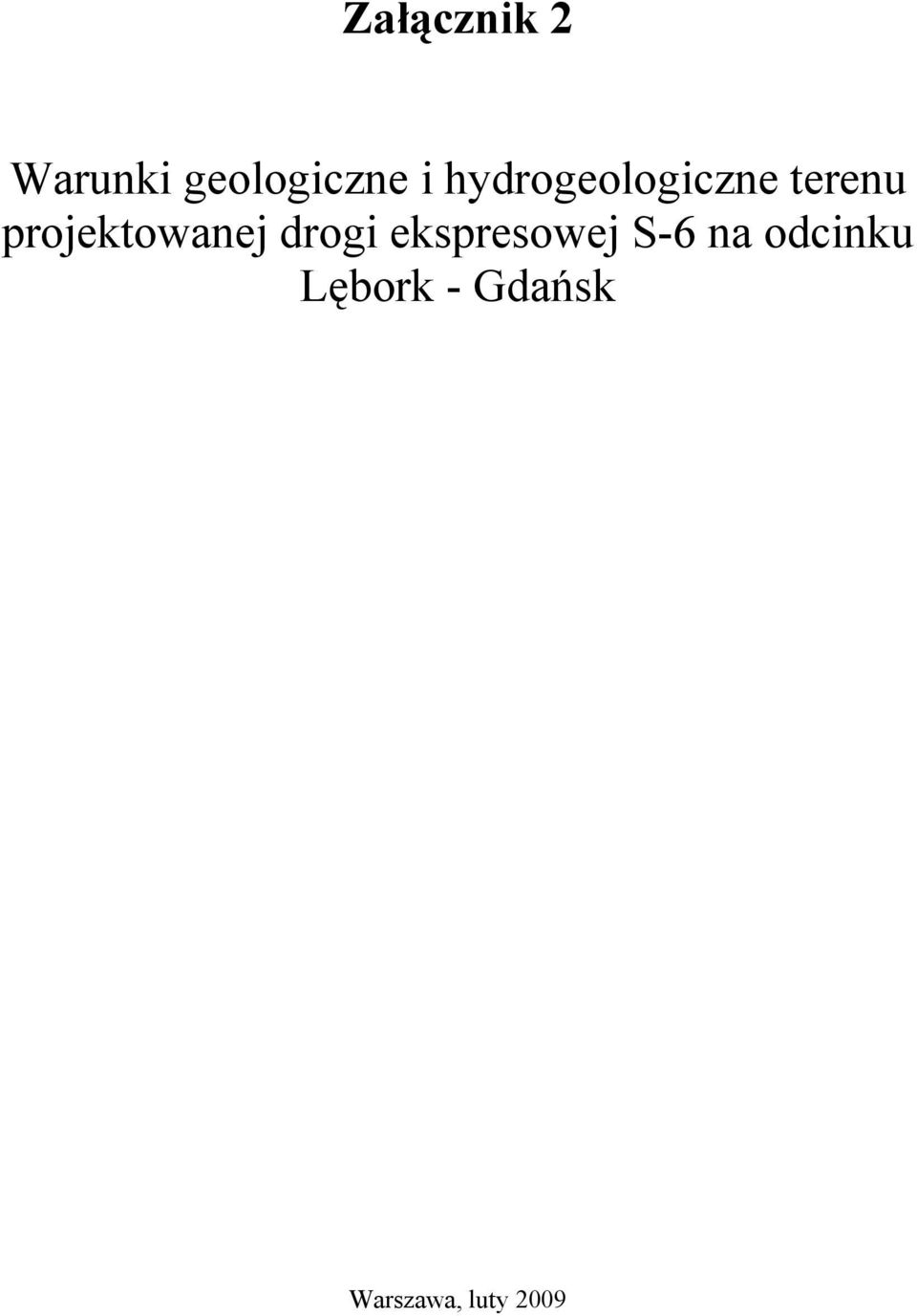projektowanej drogi ekspresowej