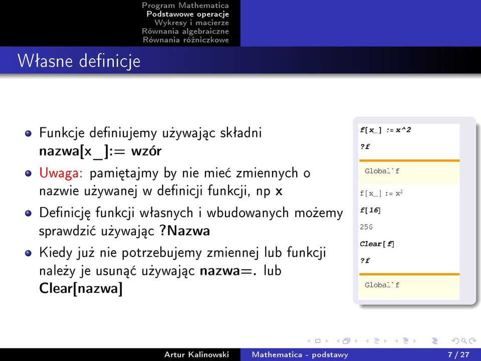 wªasnych i wbudowanych mo»emy sprawdzi u»ywaj c?