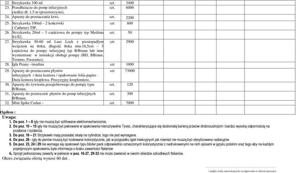 Strzykawka 50-60 ml Luer Lock z prostopadłym szt 2900 wcięciem na tłoku, długość tłoka min.