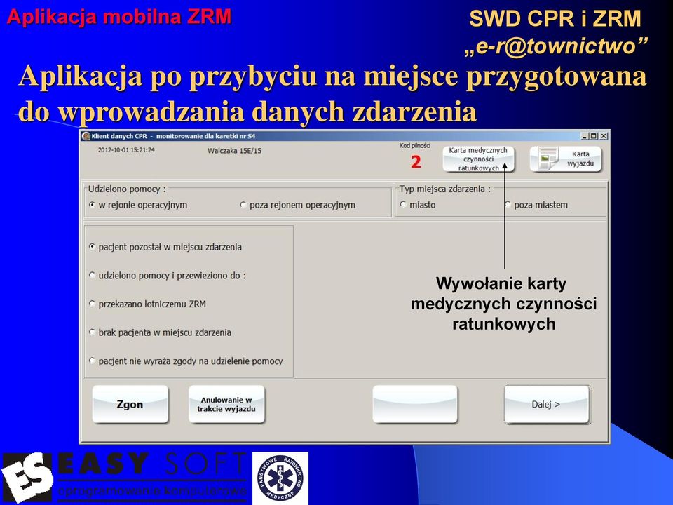 wprowadzania danych zdarzenia