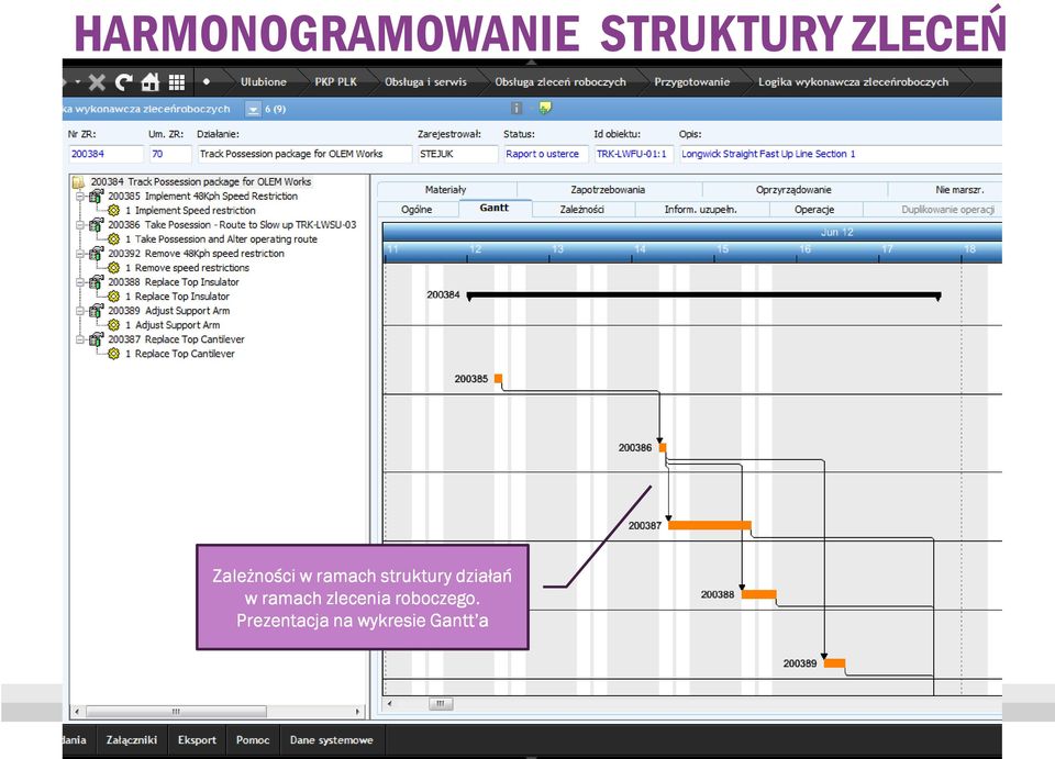 struktury działań w ramach