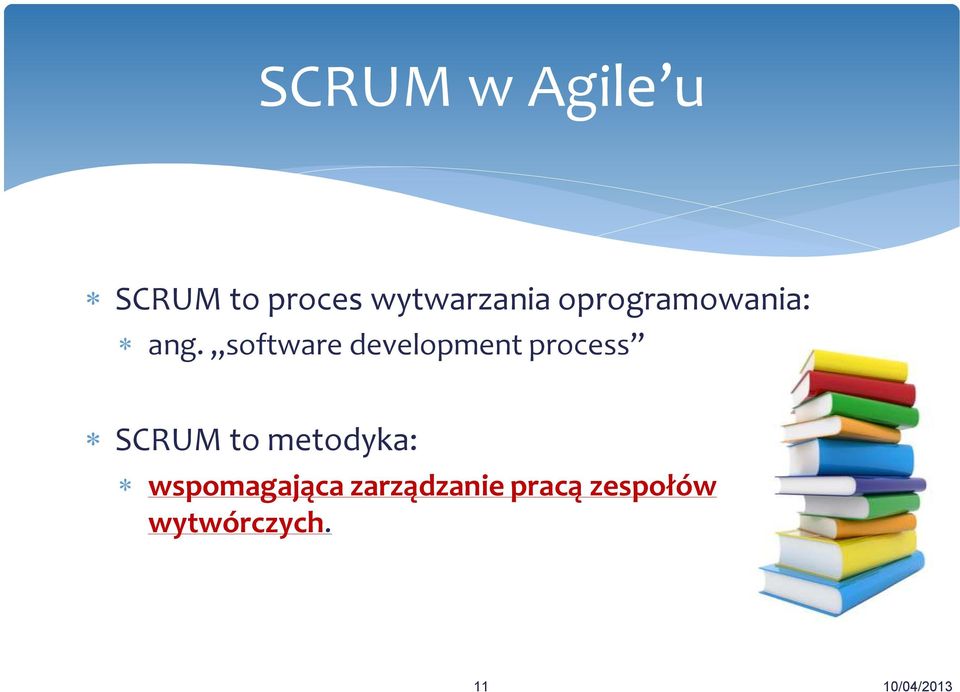 software development process SCRUM to