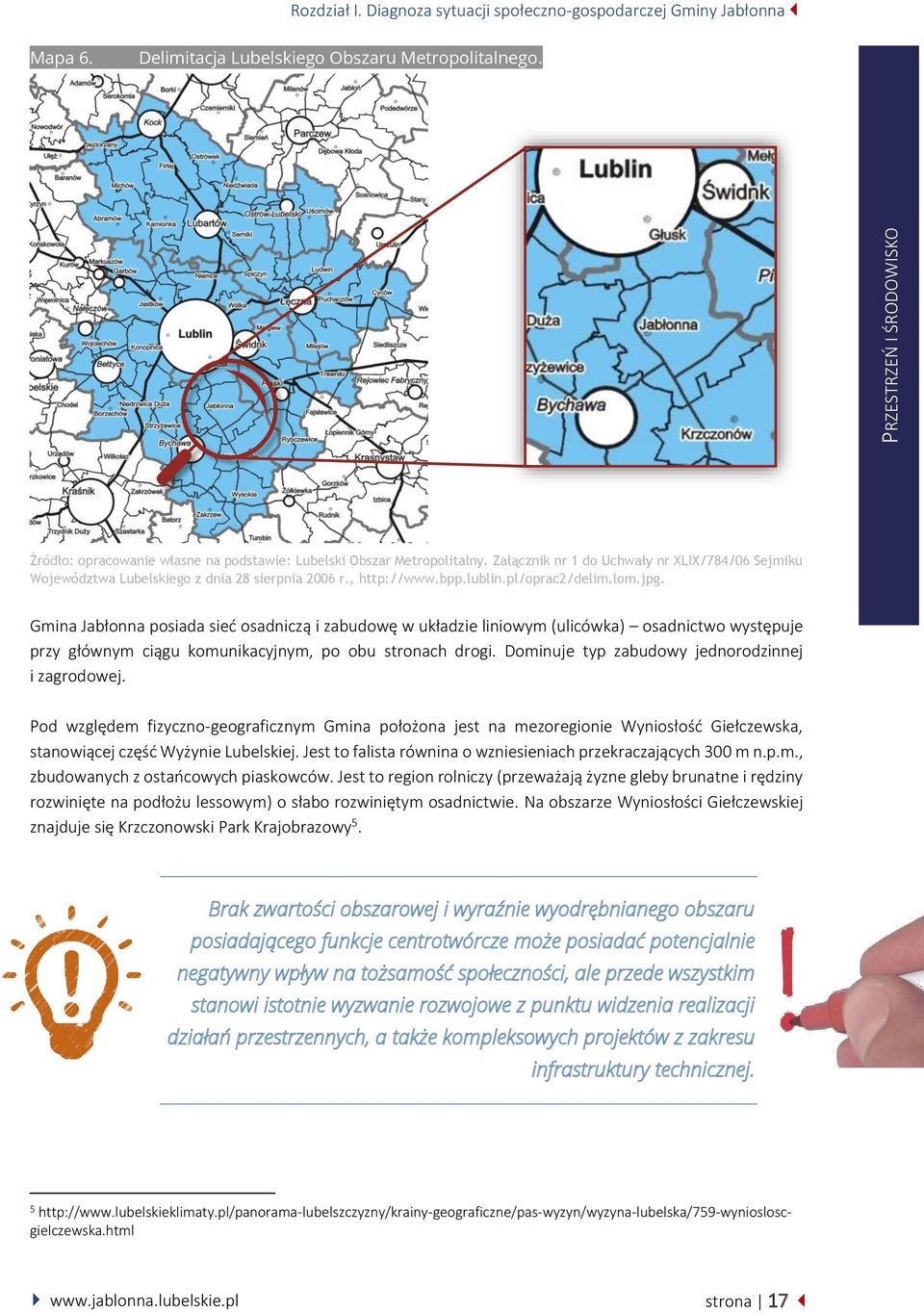 pl/oprac2/delim.lom.jpg. Gmina Jabłonna posiada sieć osadniczą i zabudowę w układzie liniowym (ulicówka) osadnictwo występuje przy głównym ciągu komunikacyjnym, po obu stronach drogi.