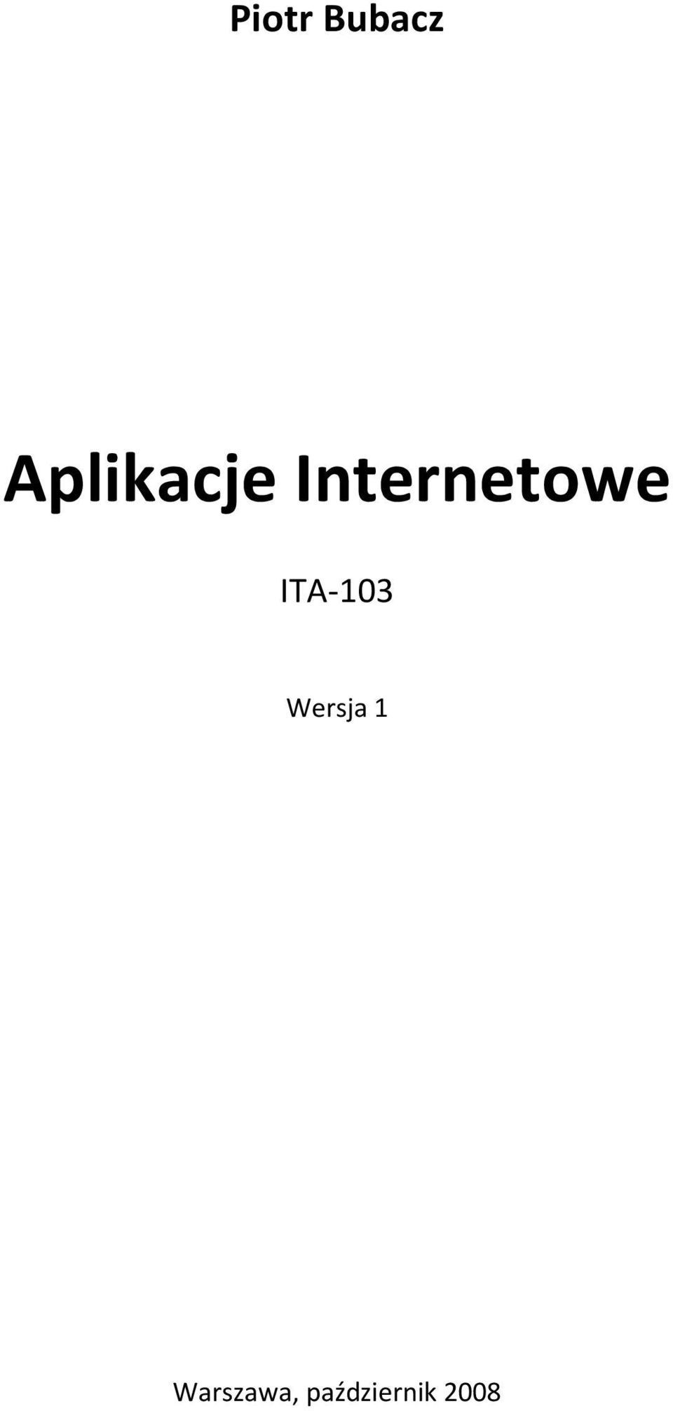 Internetowe ITA-103