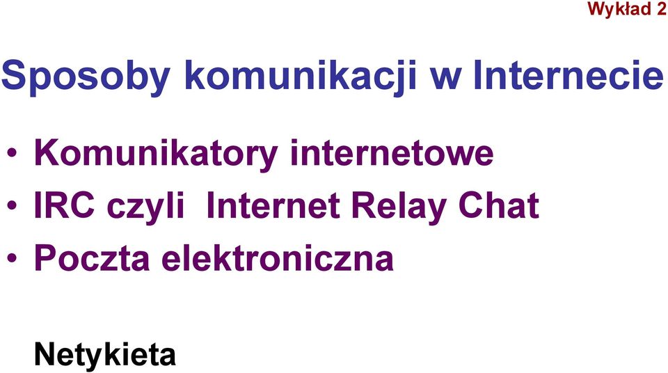 internetowe IRC czyli Internet