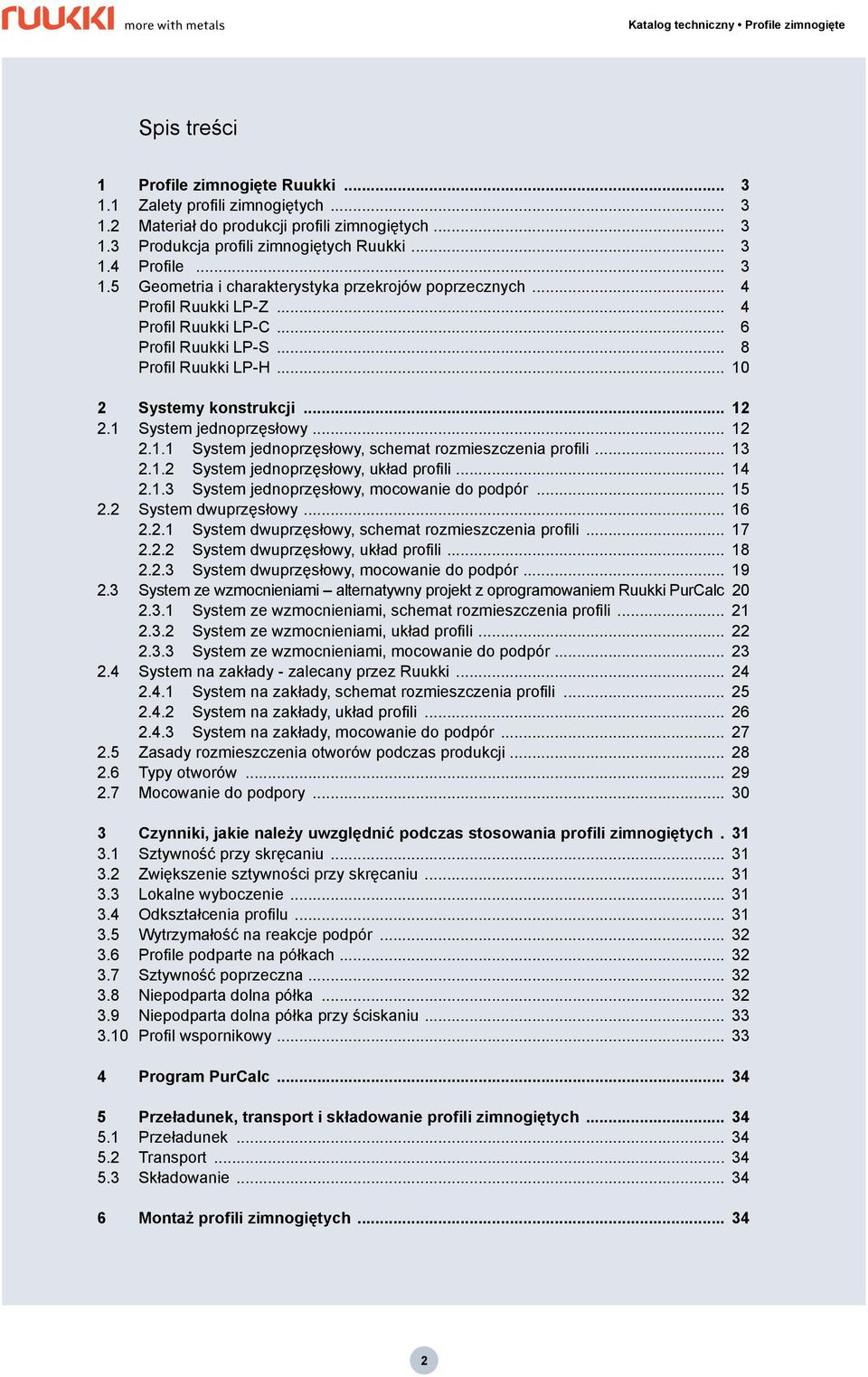 .. 13 2.1.2 System jednoprzęsłowy, układ profili... 14 2.1.3 System jednoprzęsłowy, mocowanie do podpór... 15 2.2 System dwuprzęsłowy... 16 2.2.1 System dwuprzęsłowy, schemat rozmieszczenia profili.