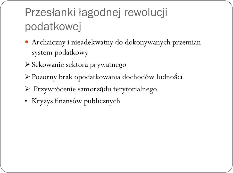 Sekowanie sektora prywatnego Pozorny brak opodatkowania