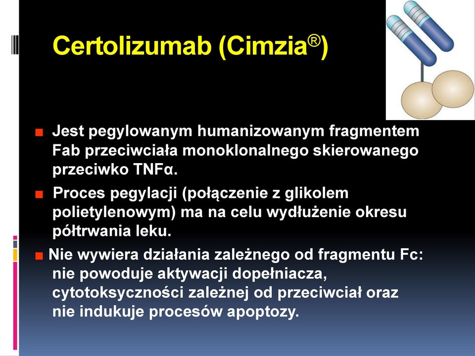 Proces pegylacji (połączenie z glikolem polietylenowym) ma na celu wydłużenie okresu półtrwania