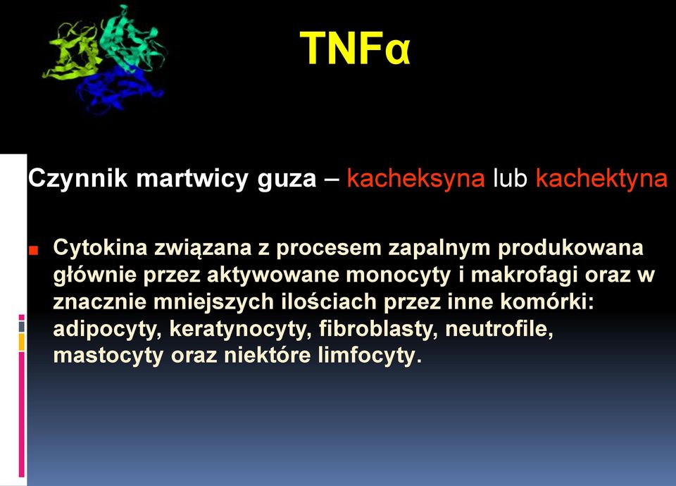 makrofagi oraz w znacznie mniejszych ilościach przez inne komórki: