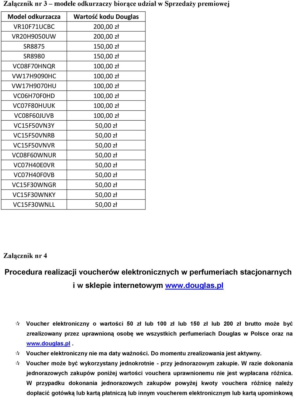 elektronicznych w perfumeriach stacjonarnych i w sklepie internetowym www.douglas.