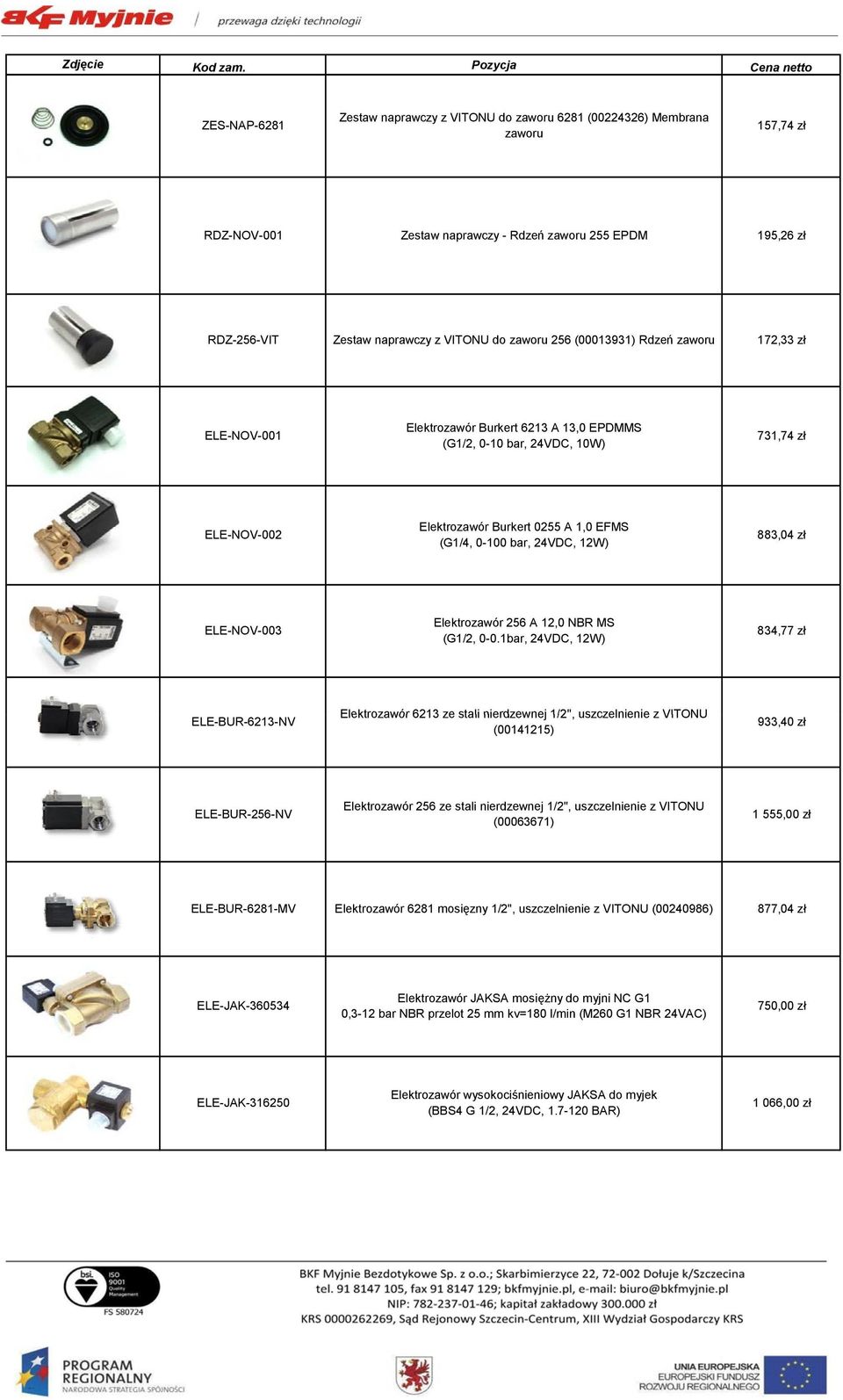 bar, 24VDC, 12W) 883,04 zł ELE-NOV-003 Elektrozawór 256 A 12,0 NBR MS (G1/2, 0-0.