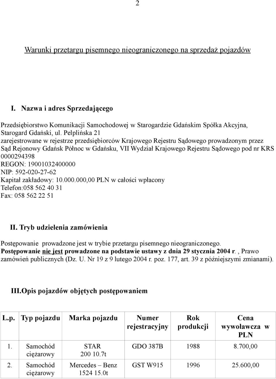 Pelplińska 21 zarejestrowane w rejestrze przedsiębiorców Krajowego Rejestru Sądowego prowadzonym przez Sąd Rejonowy Gdańsk Północ w Gdańsku, VII Wydział Krajowego Rejestru Sądowego pod nr KRS