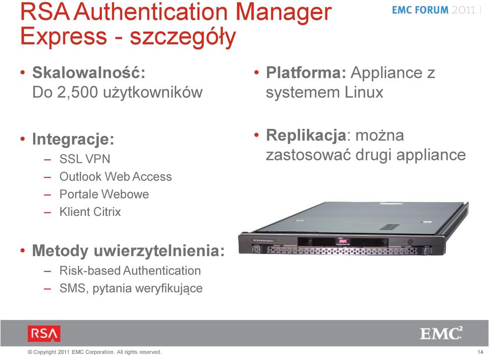 Web Access Portale Webowe Klient Citrix Replikacja: można zastosować drugi