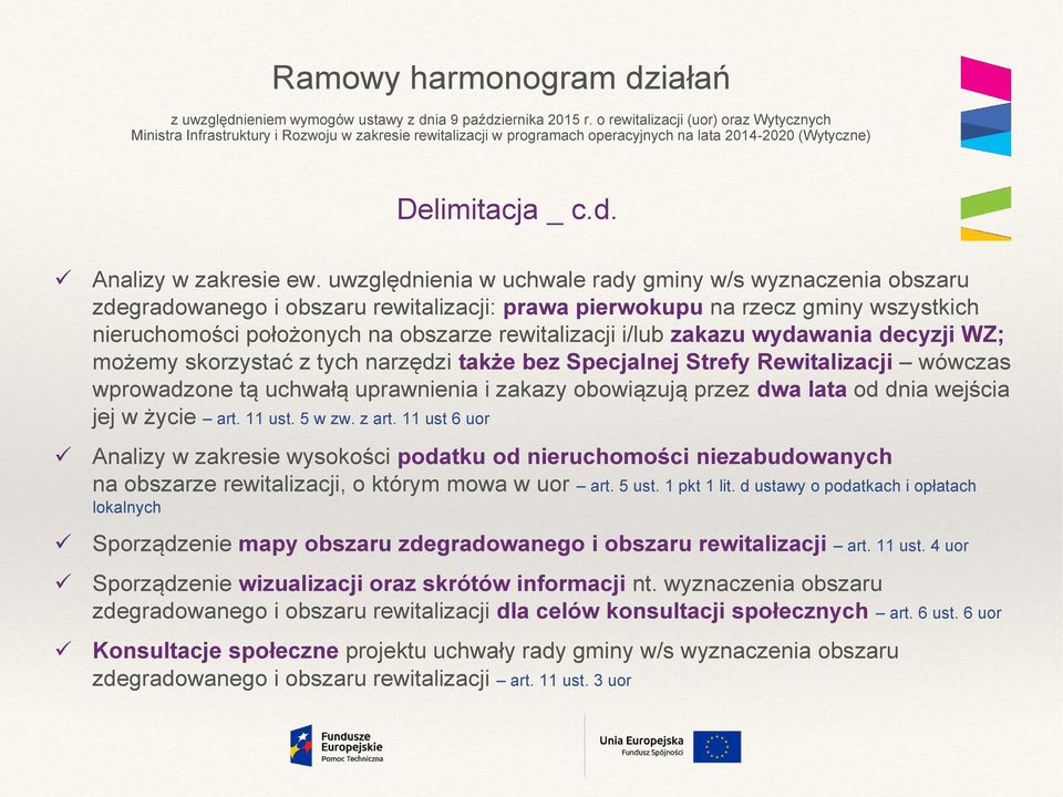 uwzględnienia w uchwale rady gminy w/s wyznaczenia obszaru zdegradowanego i obszaru rewitalizacji: prawa pierwokupu na rzecz gminy wszystkich nieruchomości położonych na obszarze rewitalizacji i/lub