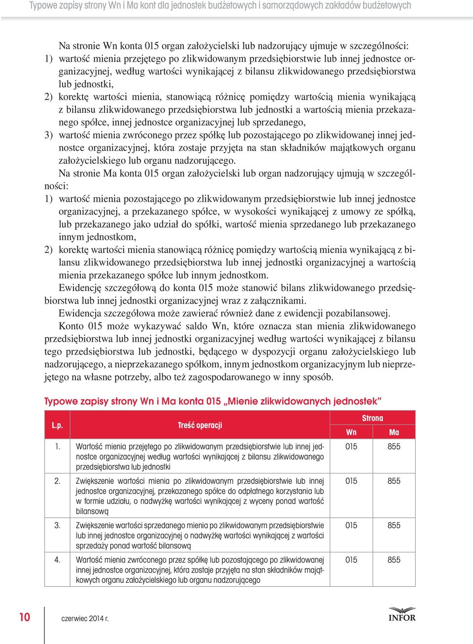 jednostki a wartością mienia przekazanego spółce, innej jednostce organizacyjnej lub sprzedanego, 3) wartość mienia zwróconego przez spółkę lub pozostającego po zlikwidowanej innej jednostce