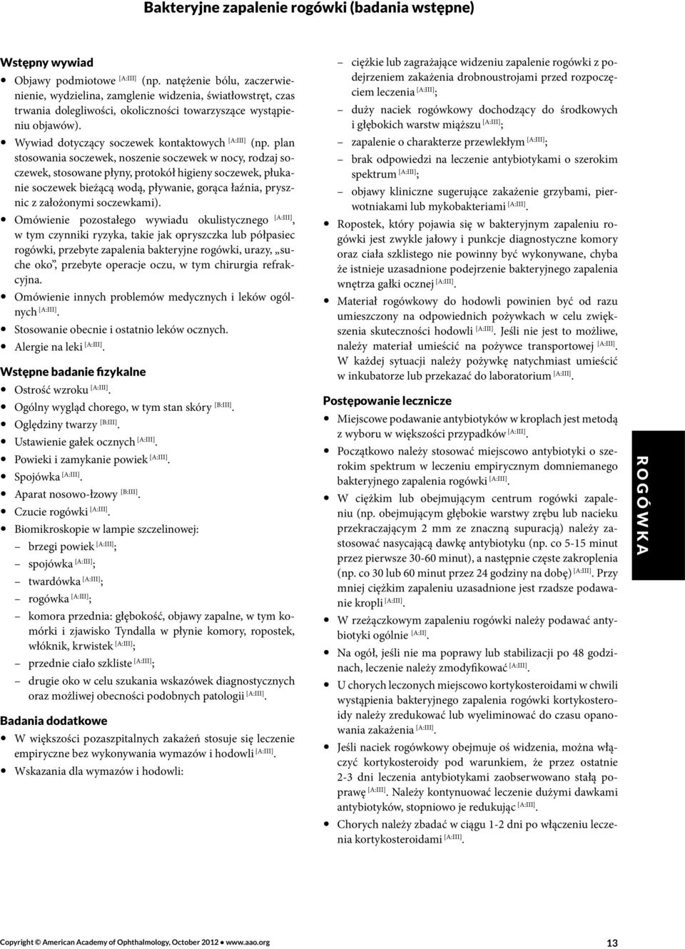 Wywiad dotyczący soczewek kontaktowych [A:III] (np.