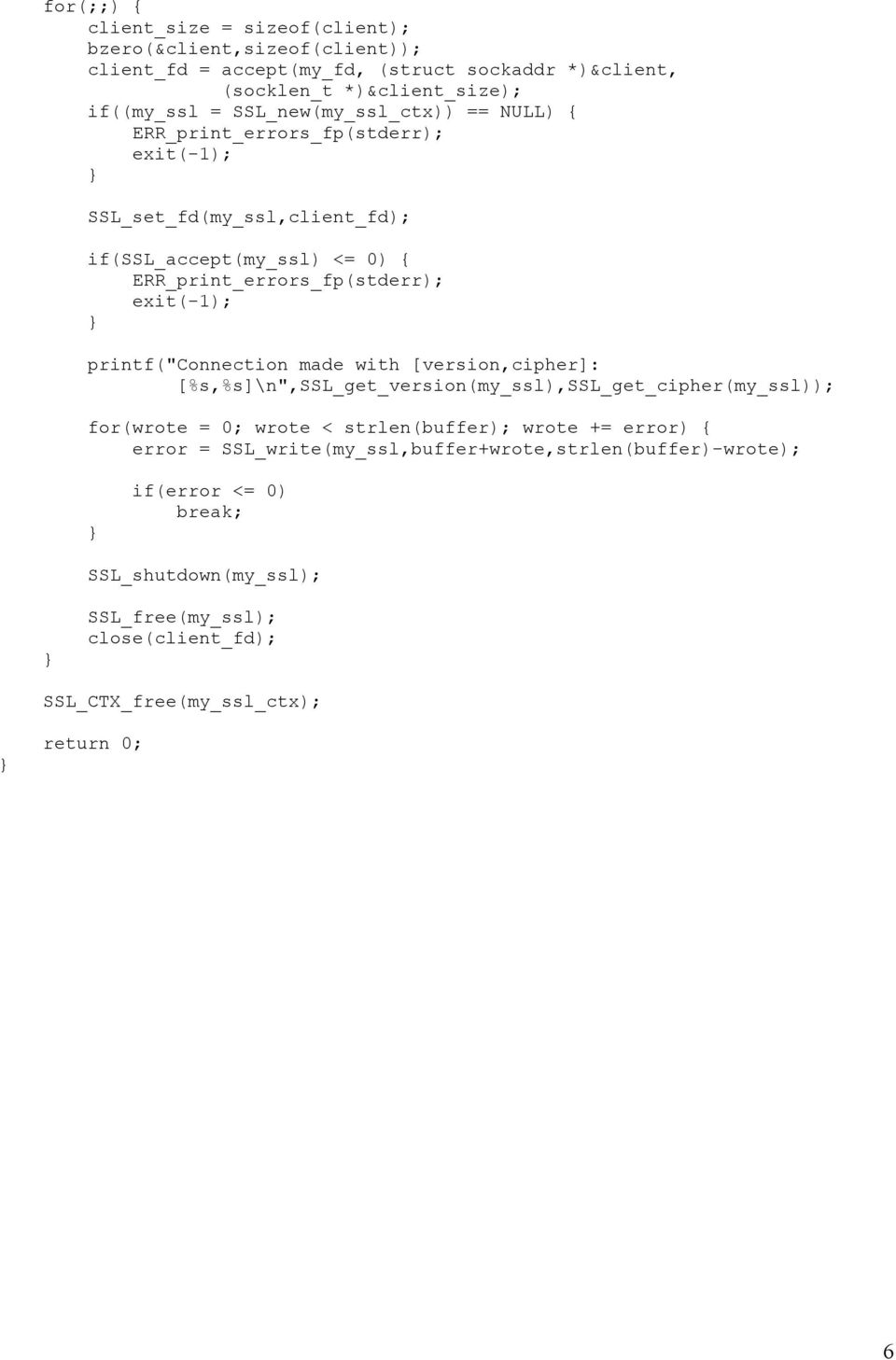 with [version,cipher]: [%s,%s]\n",ssl_get_version(my_ssl),ssl_get_cipher(my_ssl)); for(wrote = 0; wrote < strlen(buffer); wrote += error) { error =